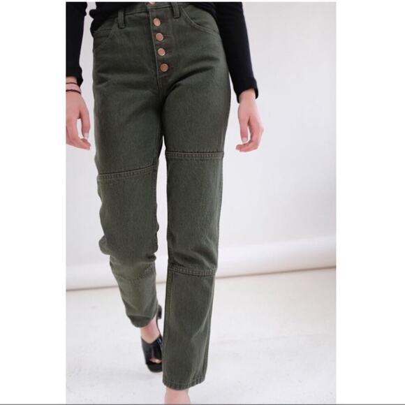 Carleen One-tone Jeans in Sage Sz 4 - Picture 1 of 10